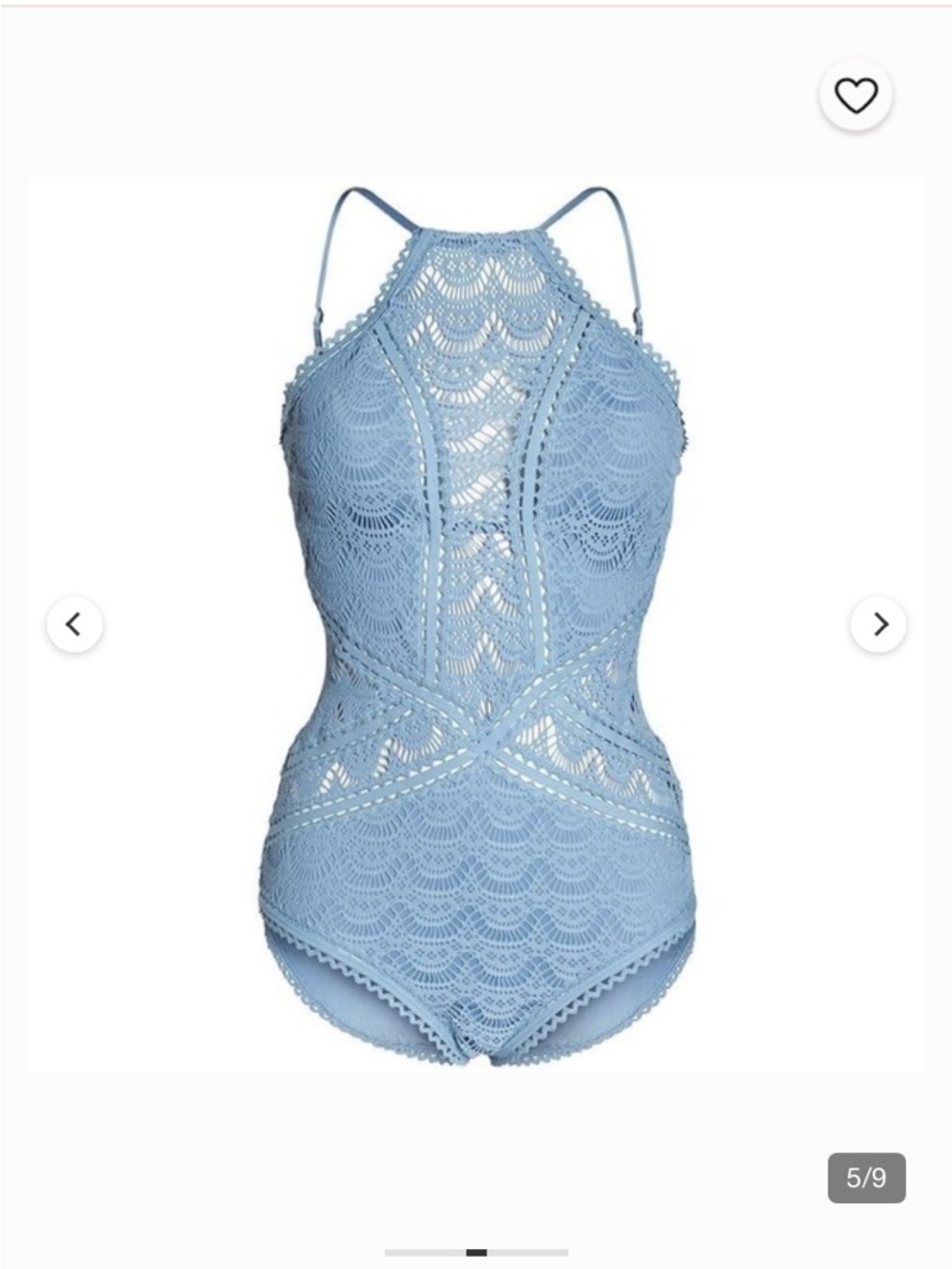 BECCA ETC BY REBECCA Dark Blue Crochet One-Piece Swimsuit